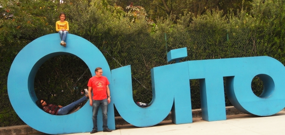 "Quito, capitale de l'Equateur, parc de la carolina."